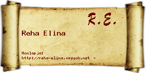 Reha Elina névjegykártya